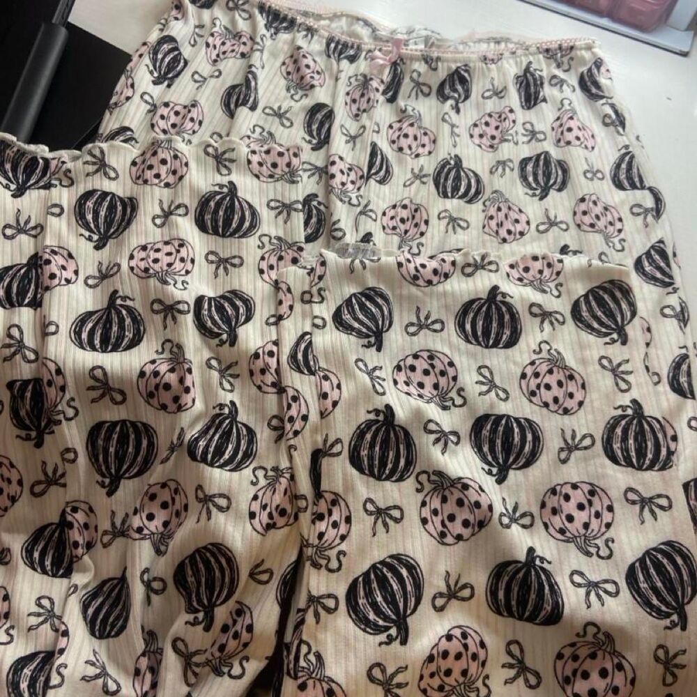 Pumpkin Pajama Pants Size L